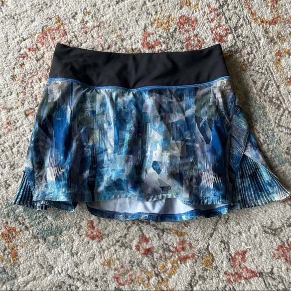 NWOT Lululemon Play Off The Pleats Skirt *13" in Sun Dazed Multi Blue - Picture 2 of 11